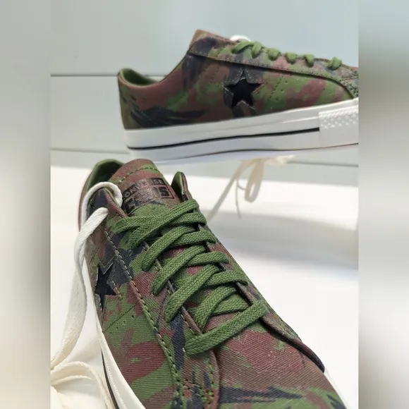 Converse One Star Pro OX Cypress Green Black Egret Camo A03678C Canvas shoes 9.5