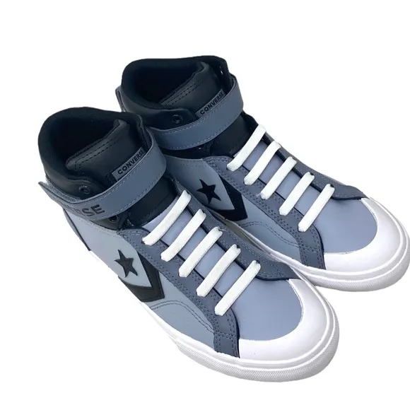 Converse Pro Blaze Strap Sneaker Kids Women's Leather Mid Top Gray Shoes A05708C
