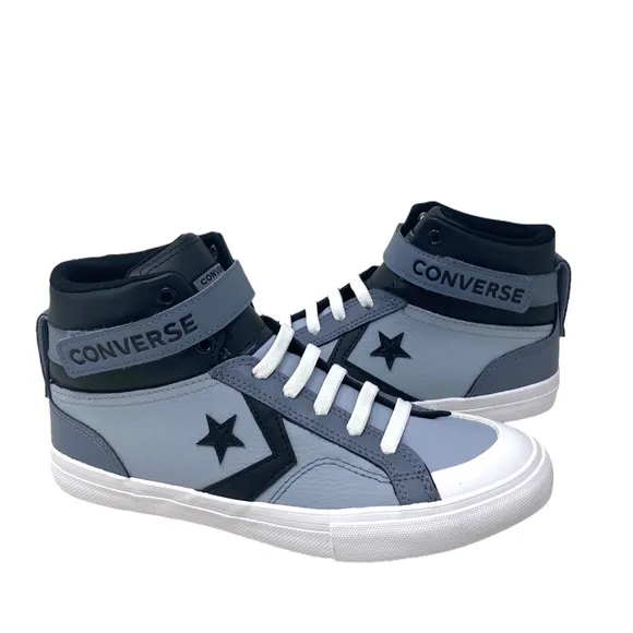Converse Pro Blaze Strap Sneaker Kids Women's Leather Mid Top Gray Shoes A05708C