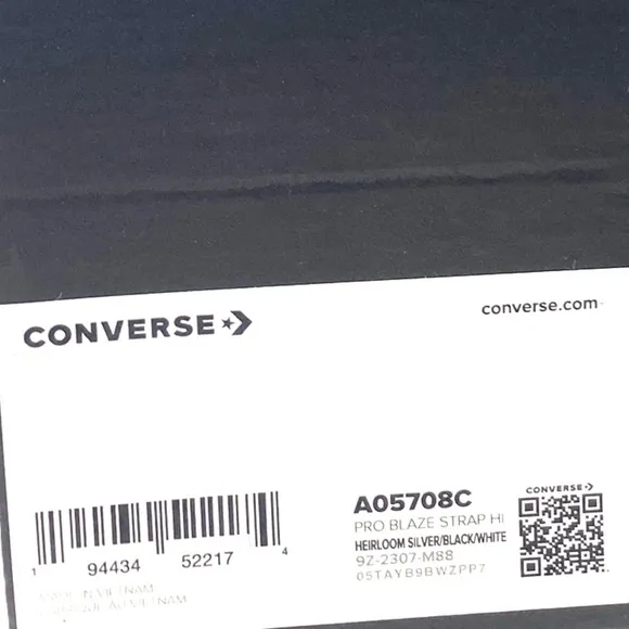 Converse Pro Blaze Strap Sneaker Kids Women's Leather Mid Top Gray Shoes A05708C