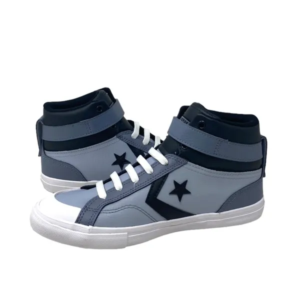 Converse Pro Blaze Strap Sneaker Kids Women's Leather Mid Top Gray Shoes A05708C