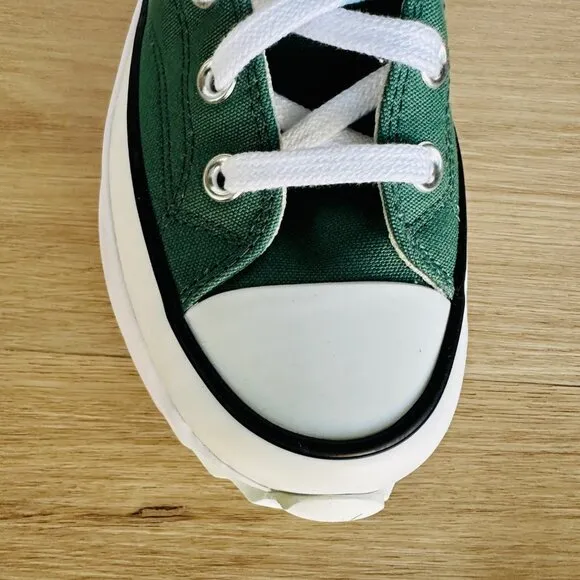 ⭐Converse Run Star Hike Hi Sz 8 Women Shoes Embroidered Flowers Green A11562C
