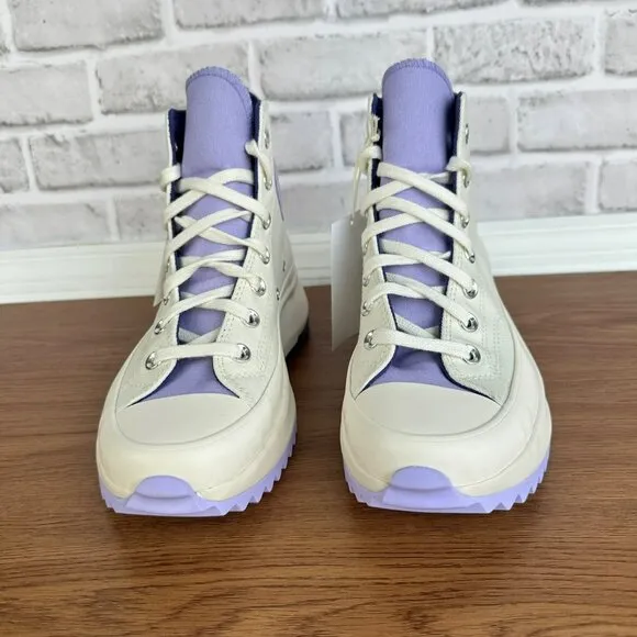 ⭐Converse Run Star Hike Platform Color Pop Sz 7 Men's Shoes Beige Purple A16188C