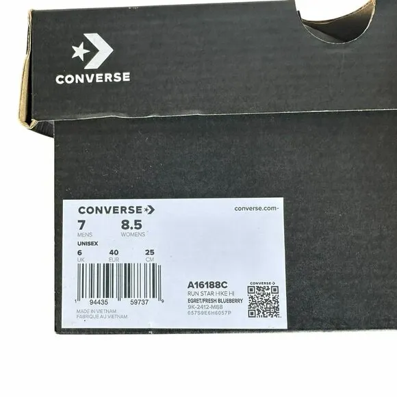 ⭐Converse Run Star Hike Platform Color Pop Sz 7 Men's Shoes Beige Purple A16188C