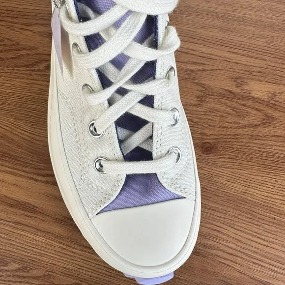 ⭐Converse Run Star Hike Platform Color Pop Sz 7 Men's Shoes Beige Purple A16188C