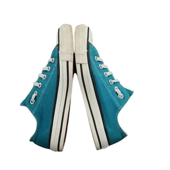Converse Shoes Womens 7 USA All Star Sneaker Vintage Canvas Blue Lace Up Classic