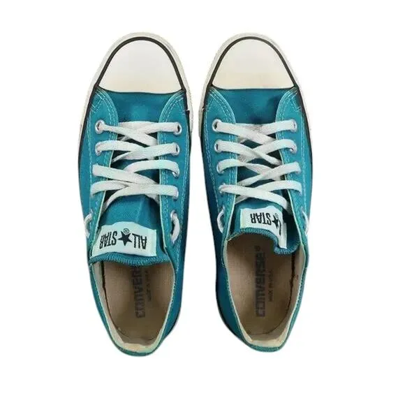 Converse Shoes Womens 7 USA All Star Sneaker Vintage Canvas Blue Lace Up Classic