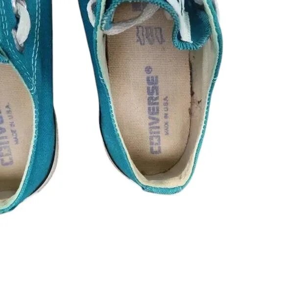 Converse Shoes Womens 7 USA All Star Sneaker Vintage Canvas Blue Lace Up Classic