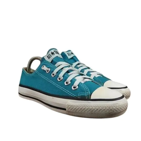 Converse Shoes Womens 7 USA All Star Sneaker Vintage Canvas Blue Lace Up Classic