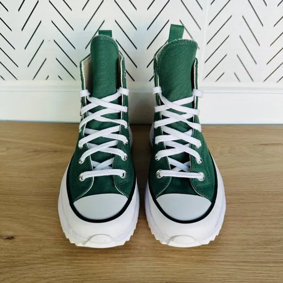 🤩Converse Sz 4.5 Mens Shoes Run Star Hike Platform Little Flowers Green A11562C
