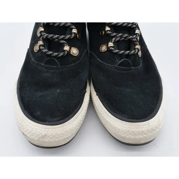 Converse Womens 8.5 Shoes Ember Hi Black Suede Faux Fur Lined Chuck Taylor