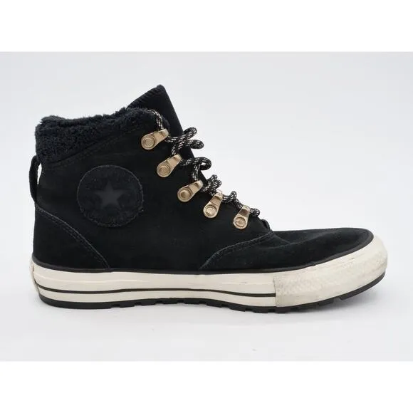 Converse Womens 8.5 Shoes Ember Hi Black Suede Faux Fur Lined Chuck Taylor
