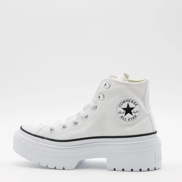 Converse Women's Chuck Taylor All Star Lugged Heel Platform High Shoes White 7