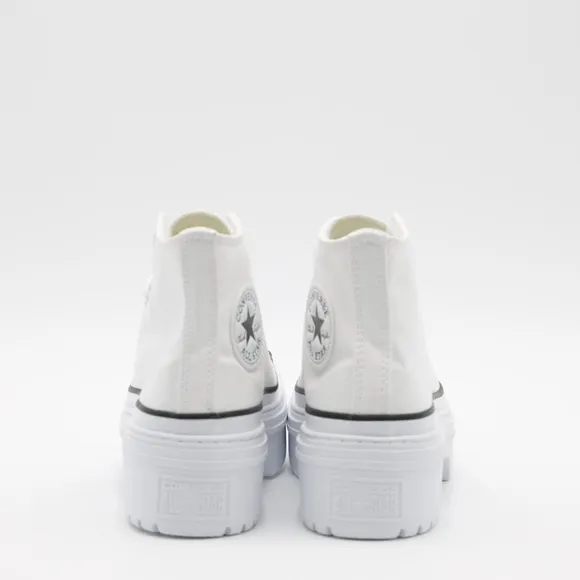 Converse Women's Chuck Taylor All Star Lugged Heel Platform High Shoes White 7