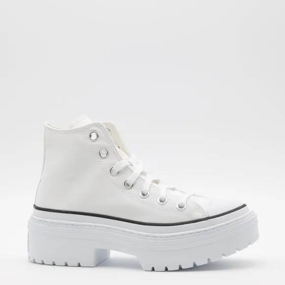 Converse Women's Chuck Taylor All Star Lugged Heel Platform High Shoes White 7