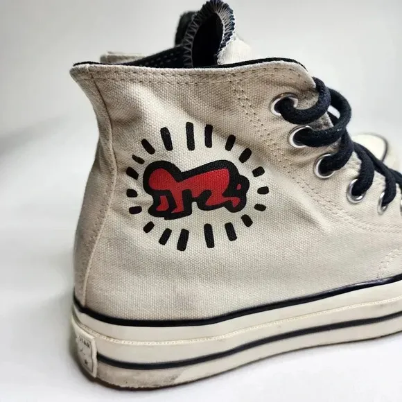 Converse x Keith Haring Radiant Baby Hi Top Shoes Sneakers Women's 8.5 Men's 6.5