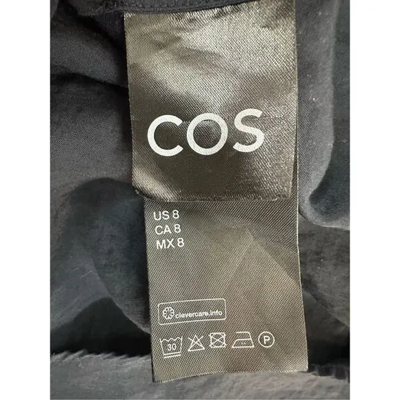 COS Halterneck Maxi Dress Navy
