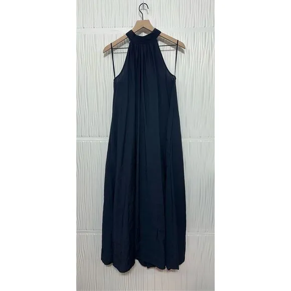 COS Halterneck Maxi Dress Navy