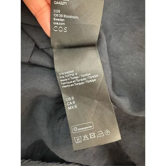 COS Halterneck Maxi Dress Navy