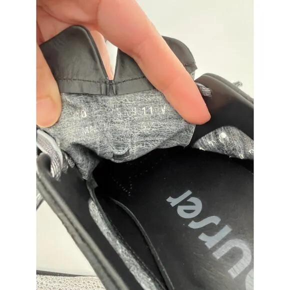 Courser Uno Women's Sneaker Women's Sz 8.5 Black Mono Lace Up Shoes