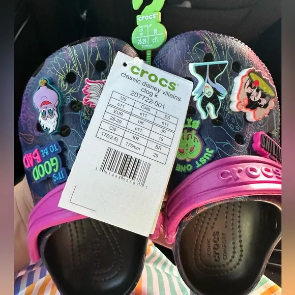 🦋Crocs Unisex-Child Classic Disney Villains Clog size-11