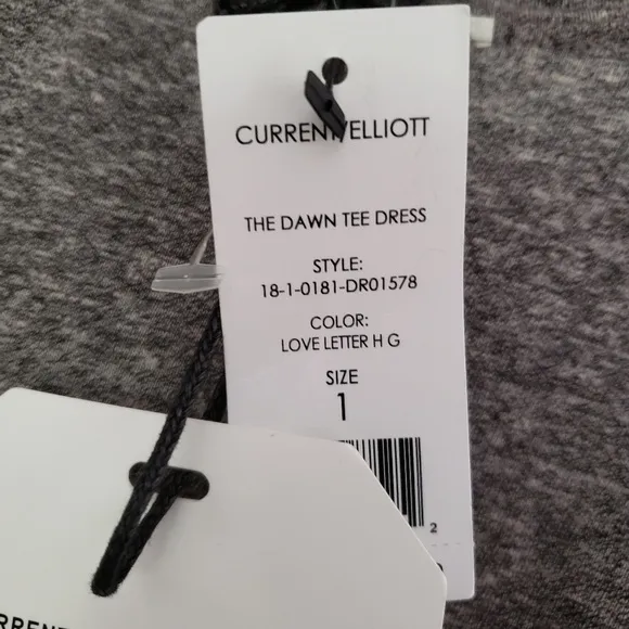 Current/Elliott The Dawn Tee Dress in Love letter