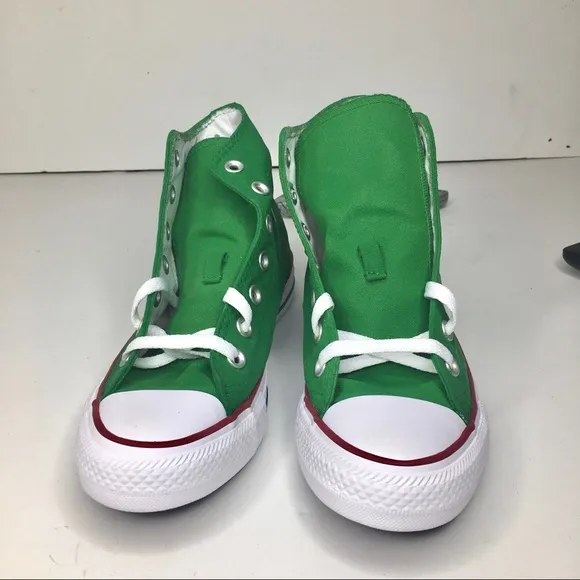 CUSTOM Vine Green Converse Chuck Taylor All Star Hi Top Canvas Sneakers