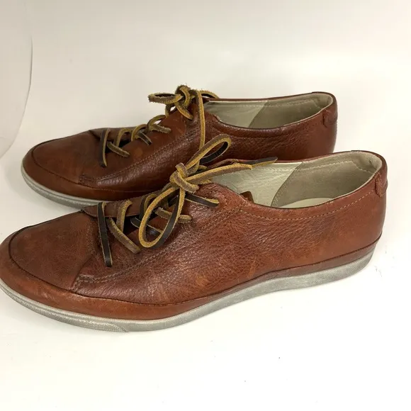 Danish Design Brown Soft Leather aloe Top Sneakers Womens Size 10 EUC