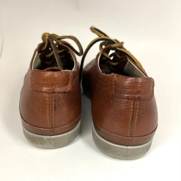 Danish Design Brown Soft Leather aloe Top Sneakers Womens Size 10 EUC