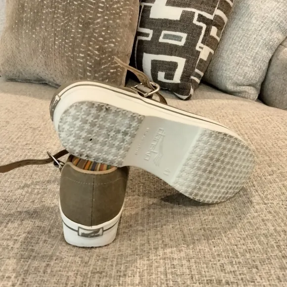 Dansko Vegan Valerie Canvas Mary Jane Clogs Shoes