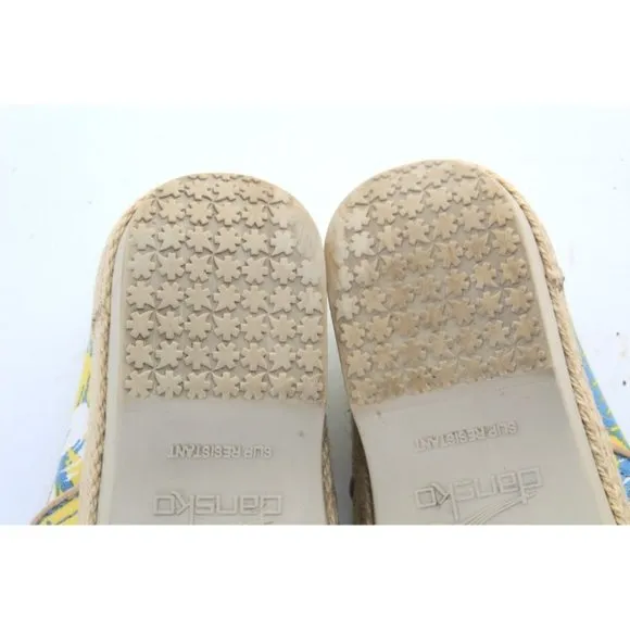 Dansko Women's Victoria Clog Tahiti Canvas clogs shoes slip on eur 39 us 8.5-9