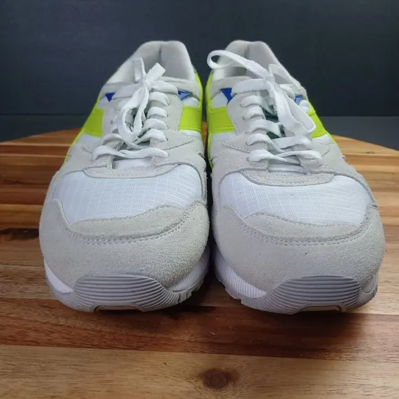 Diadora Men's Tennis Shoes Sz 9 N9002 Ball White Acid Green 501-178368-C2416