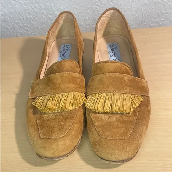Diane b Milano Tan Suede Loafers