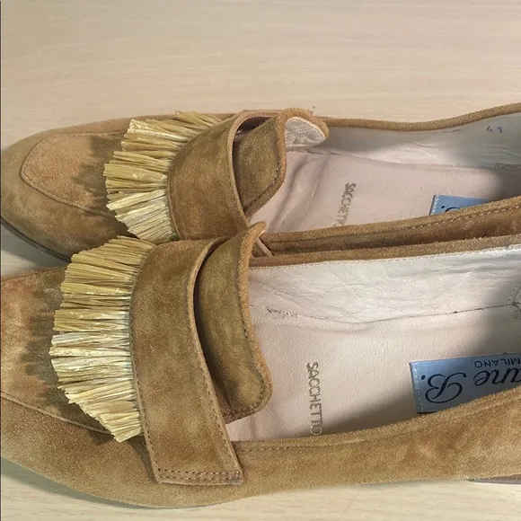 Diane b Milano Tan Suede Loafers