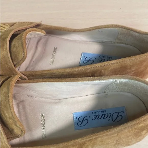 Diane b Milano Tan Suede Loafers