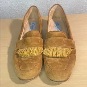 Diane b Milano Tan Suede Loafers