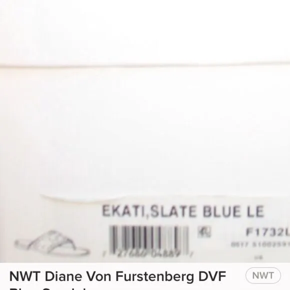 Diane Von Furstenberg Womens 8.5 DVF Leather Sandals Shoes