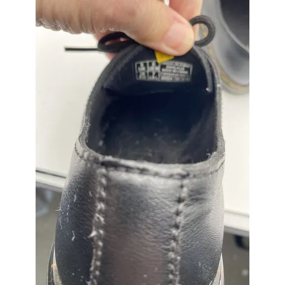 Doc Martens Black Leather Oxfords Shoes Aw004 Women's Size 7 Mens 6 NEW
