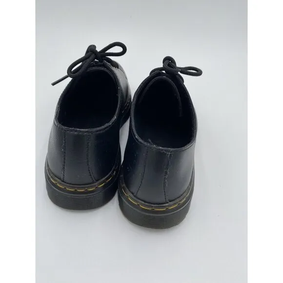 Doc Martens Black Leather Oxfords Shoes Aw004 Women's Size 7 Mens 6 NEW