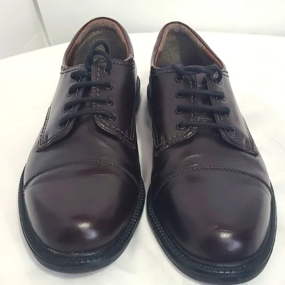 Dockers Mens Leather Shoes Color Brown Size 8.5M Oxford Lace Up Casual