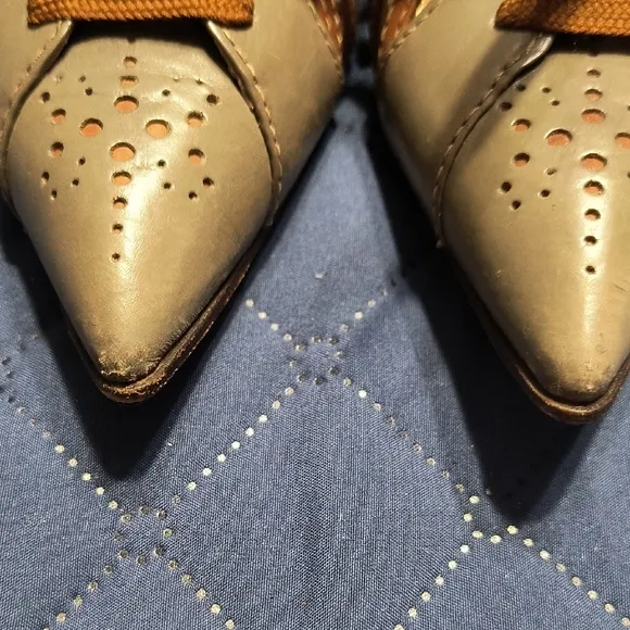 Dolce &amp; Gabbana Gray Leather Shoes