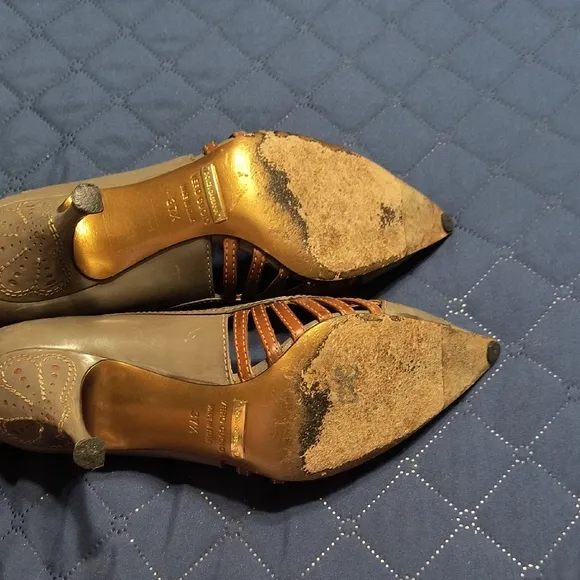 Dolce &amp; Gabbana Gray Leather Shoes