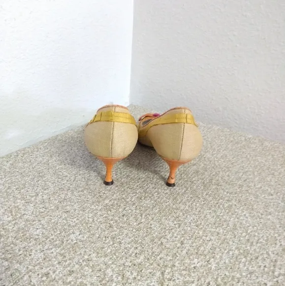Dolce And Gabbana Canvas Leather Trim Shoes