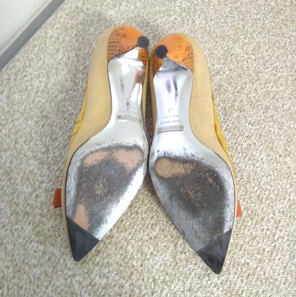 Dolce And Gabbana Canvas Leather Trim Shoes