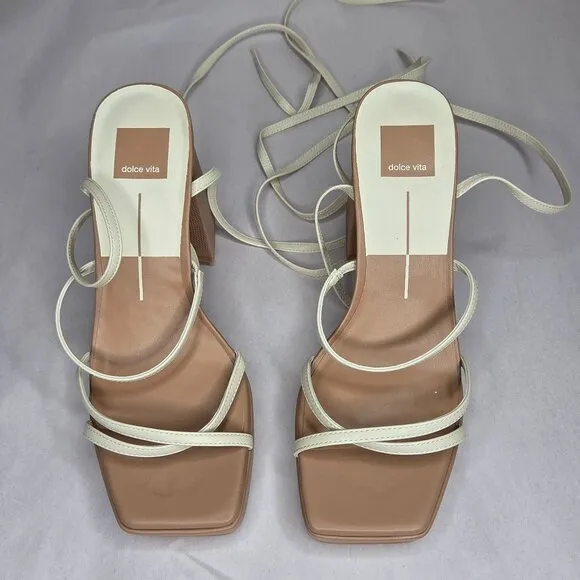 Dolce Vita Women's Amanda Heeled Strappy Sandal Ivory