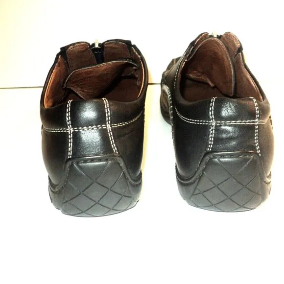 Donald J Pliner Men's Size 10 Ernie Black Leather Zip Up Driving Loafers Shoes