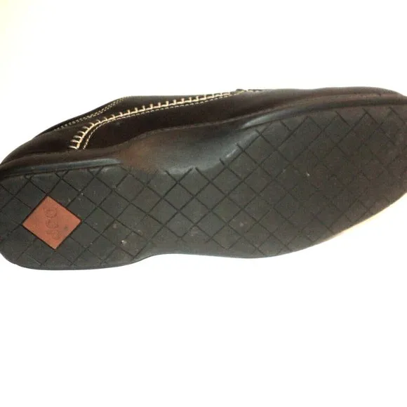 Donald J Pliner Men's Size 10 Ernie Black Leather Zip Up Driving Loafers Shoes