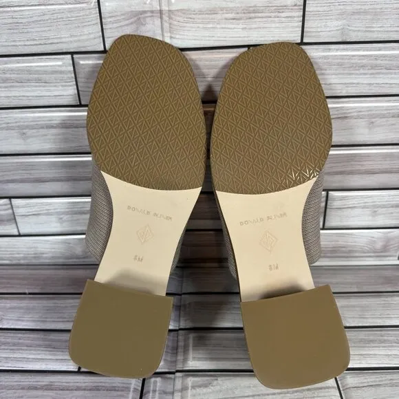 Donald Pliner Women's Light Taupe Haze Slide Mule Heeled Sandals Shoe Size 8-NEW