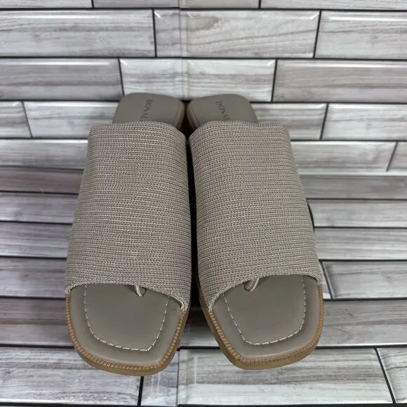 Donald Pliner Women's Light Taupe Haze Slide Mule Heeled Sandals Shoe Size 8-NEW