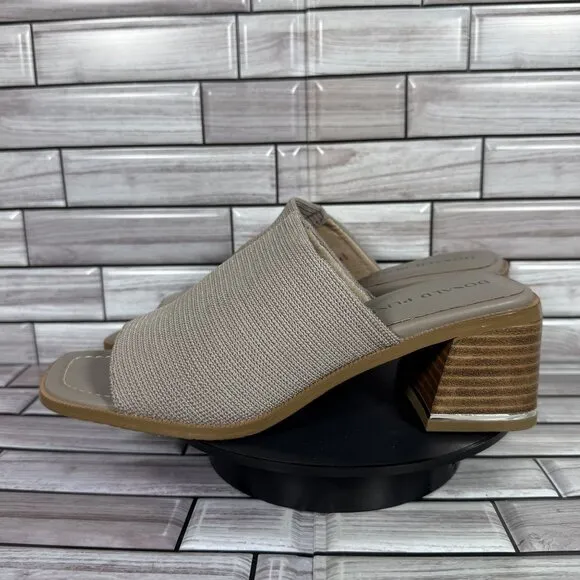 Donald Pliner Women's Light Taupe Haze Slide Mule Heeled Sandals Shoe Size 8-NEW